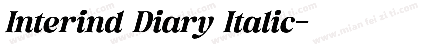 Interind Diary Italic字体转换